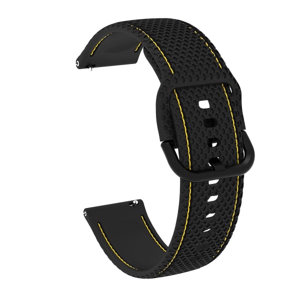 Stitching Line Watch för Samsung Galaxy Watch 5 40mm/44mm/ Watch 5 Pro 45mm Black Yellow Line