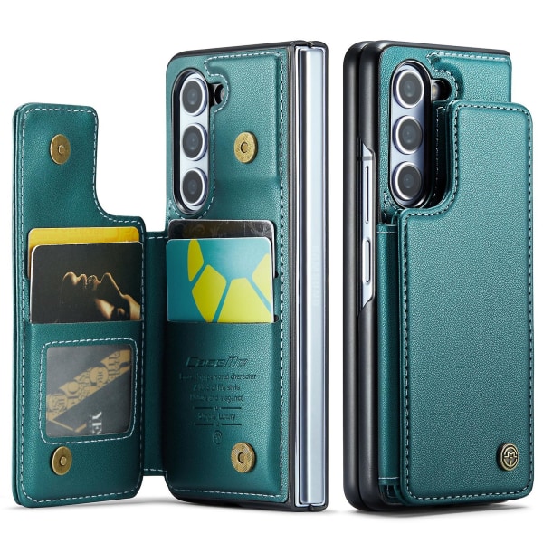 Z Fold 5 Case, Plånbok Läder Kickstand Stötsäkert Case Kompatibel Samsung Galaxy Z Fold 5 Med Med Korthållare & Rfid Blockering Green For Galaxy Z Fold 5