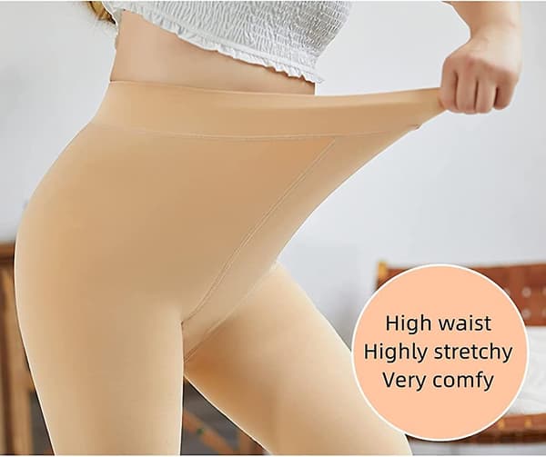 Kvinnors supertjocka varma leggings dam vinter hög midja elastiska smala byxor