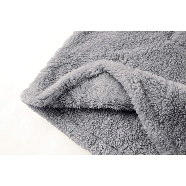 Herre Dame Bærbar Tæppe Sweatshirt Fuzzy Sherpa Oversized Hyggelig Pullover Hættetrøje Kæmpe Stor Lomme Tæppe med Ærmer Grå, Large Grey