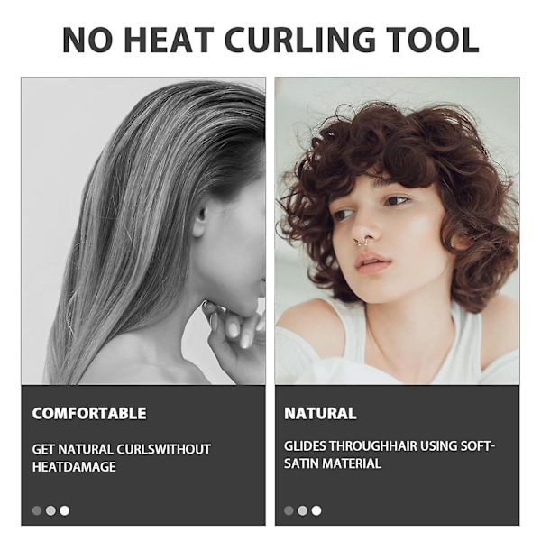 SBSGV 3-pack Värmefria Lockar Hårcurlers, Flexibla Satin Värmefria Långa Hårrullear, Mjuka DIY Våghårrullear Stylingverktyg för Långt Medellångt Hårlås Red