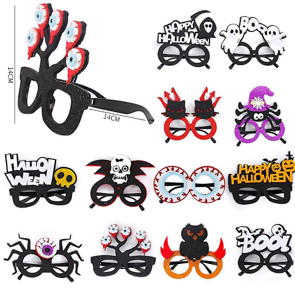 8 Pak Halloween Sjove Briller Tema Fest Briller Briller Til Halloween Fest Dekoration D