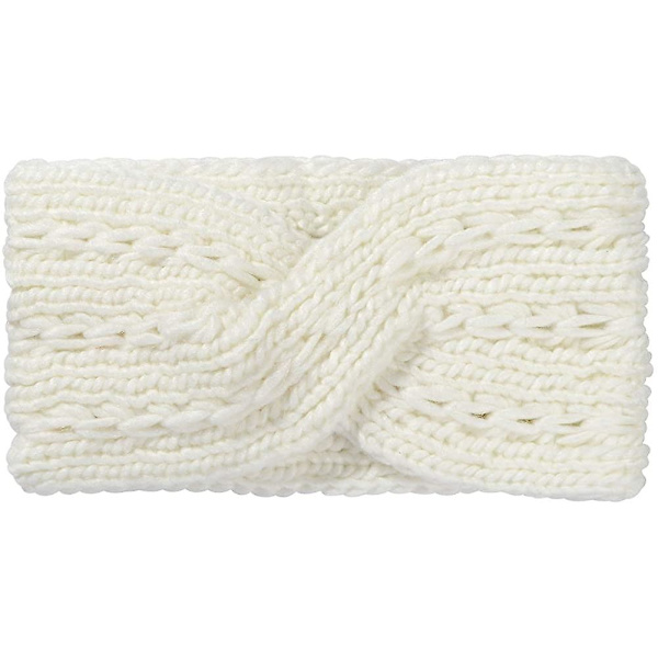 3 st kvinnors pannband vinter stickad hårband varm knut hårband turban hår ull