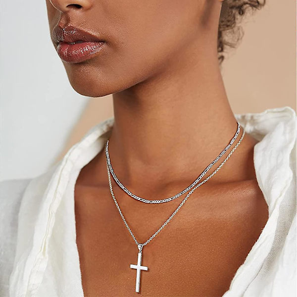Halsband i massivt silver för män, Acsergery 14/18/20/22/24/26/28/30 tum - (skicka presentask) Present