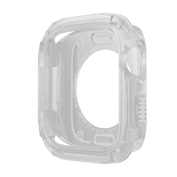 For Apple Watch Series 6 5 4 SE SE (2022) 44mm/8 7 45mm Klokke Deksel TPU+PC Anti-fall Beskyttelse Transparent