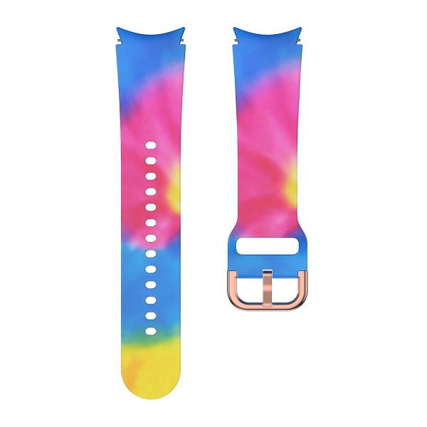 20 mm Snabbkoppling Silikon Armband För Samsung Galaxy Watch 5 40mm/44mm/5 Pro 45mm Mönster Printe Tie Dye