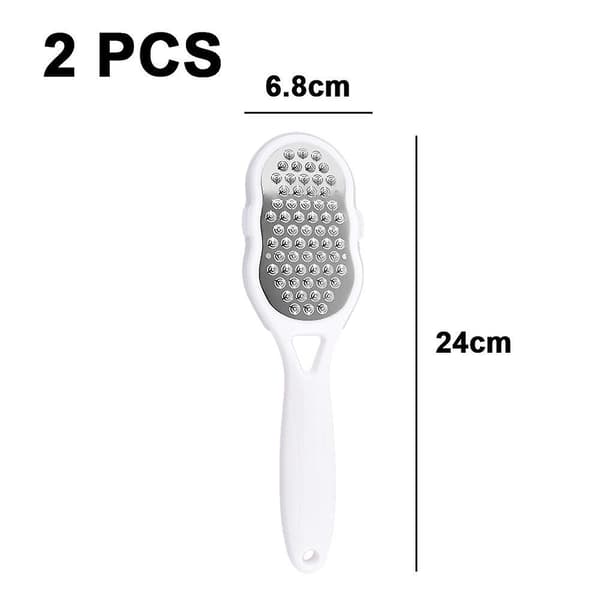 Fodfil til pedicure, callusfjerner, professionel fodrasp i rustfrit stål til fodpleje 2pcs style three white