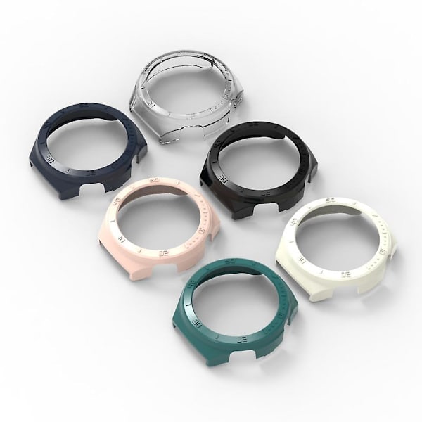 Anti-kollisionsskydd för Huawei Watch 4, PC-hölje, skyddande ram med skala Pink