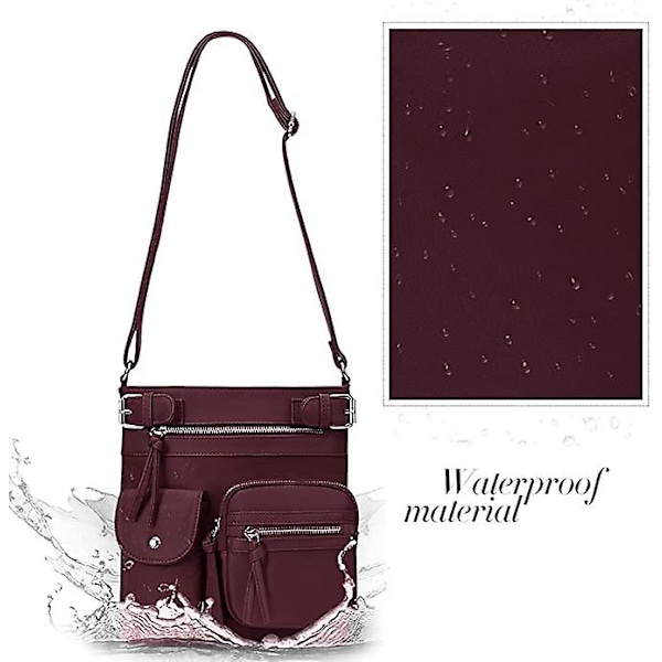 Crossbody tasker til kvinder skuldertasker Deep red