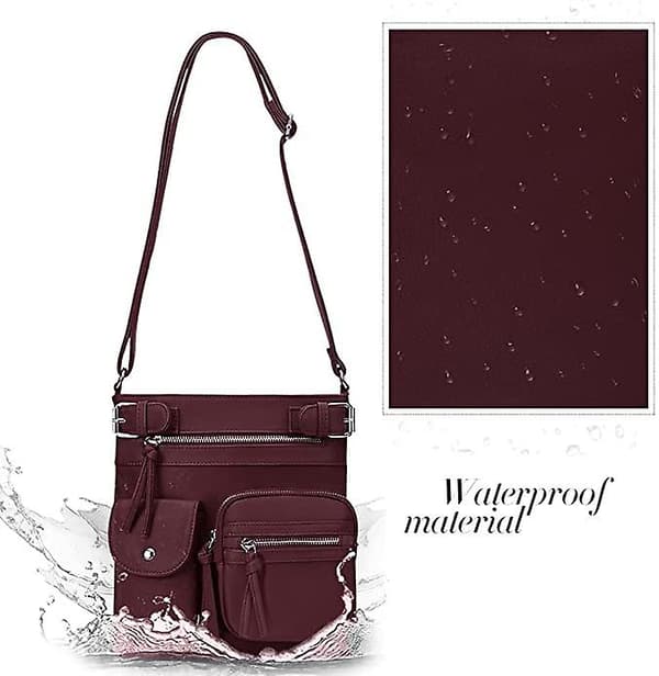 Skuldervesker for kvinner, crossbody-vesker Deep red