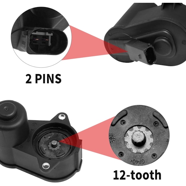 12-tandad Bakre Bromsokparkeringsservo Motor Handbroms 3C0998281 3C0998281A 3C0998281B 32330208 för VW Passat 05-10 Au/di Q3