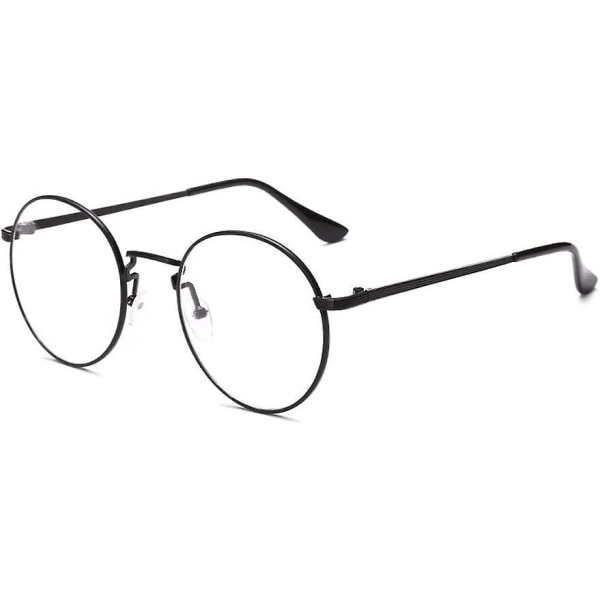 Vintage klassiska runda glasögon metallram glasögon klara glasögon för Acsergery present