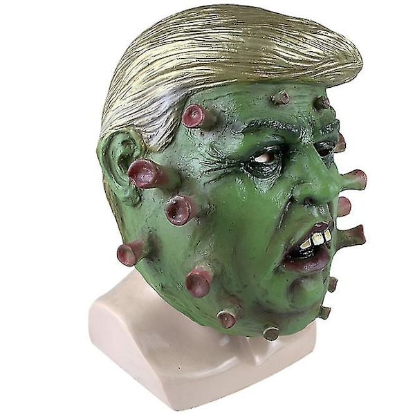 Virus Mask Halloween Horror Full Mask Scary Skull Props Cosplay Costume Party Fancy Dress Carnival Easter Day Mask Green