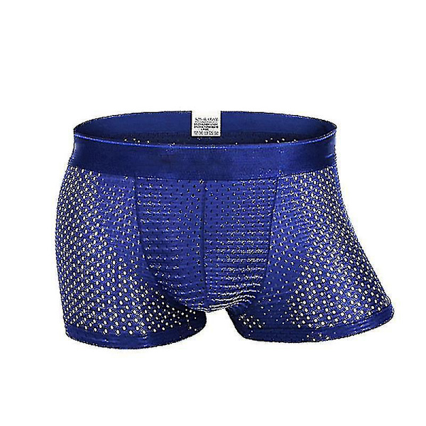 Män Boxershorts Underkläder Mesh Andas Bekväma Kalsonger Män Boxershorts Herrtrosor Light Blue XL