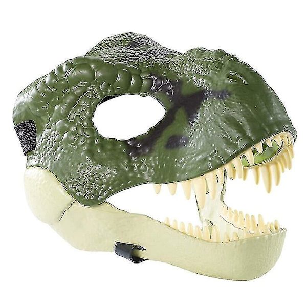 Verinen eläinnaamio Pelottava Tyrannosaurus Rex Dinosaurusnaamio Käärmeen suu Halloween Lateksi Godzilla Päänsuojus Green