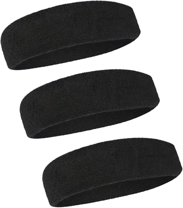 3-pack Acsergery present sport pannband svettband för män och kvinnor, elastiskt hår