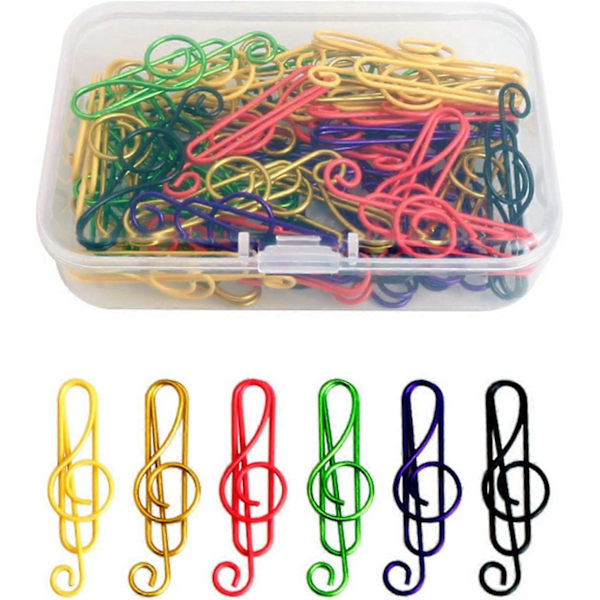 Musik Multifärgade Metall Pappersklämmor (100 ST) (50-pack)
