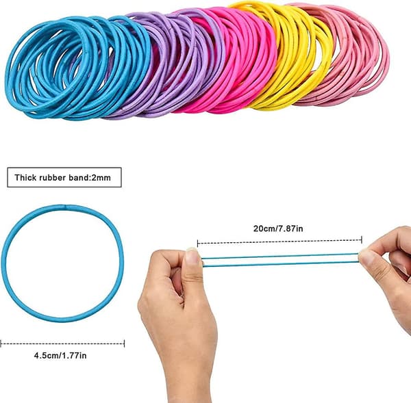 Hårspännen, 100 st Acsergery Present Svarta Hårband, Elastiska Hårband, Tunna
