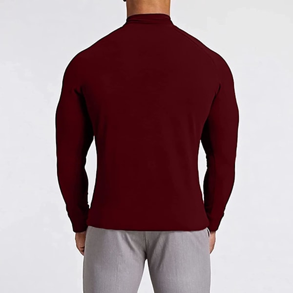 Herr Turtleneck Tröjor Slim Fit Rullhals Pullover Tröjor Casual Långärmad