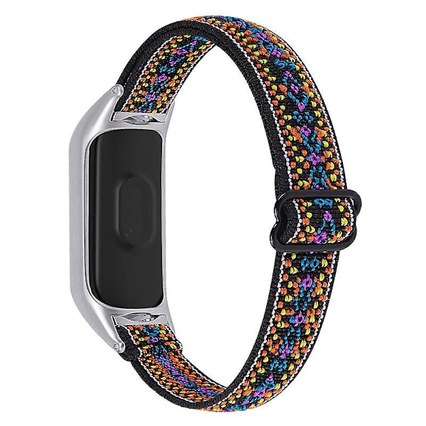 Nylonflätad klockarmband för Xiaomi Mi Band 3/4 justerbart elastiskt handledsband Style 5