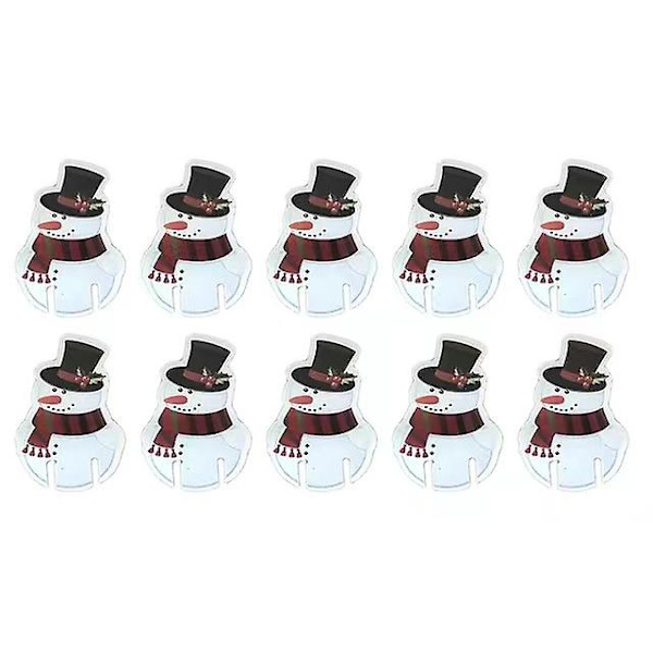 Juldekorationer för vinglas, 10 st, 50 st, 100 st Snowman 100pcs