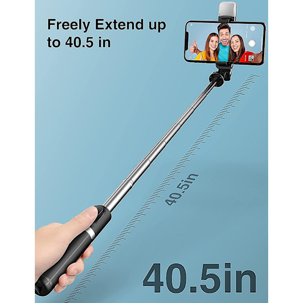 Selfie Stick Stativ Med Fill Light Telefon Stativ Stativ Med Fjärrkontroll