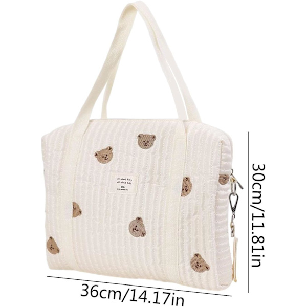 Stelleveske for barnevogn, brodert baby stelleveske, vanntett reise stelleveske, skulderveske, bæreveske B