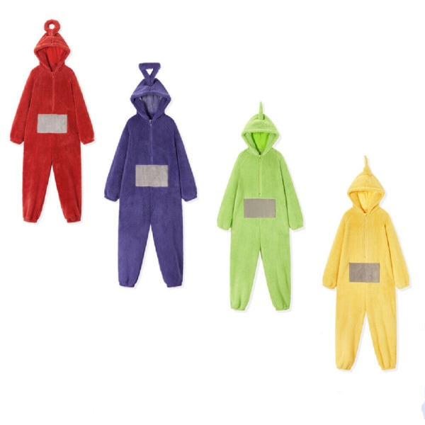 Unisex Teletubbies Kostymer Disi Onesies Lala Cosplay Pyjamas Vuxna Pyjamas Djur Sovkläder Jumpsuit lila XL