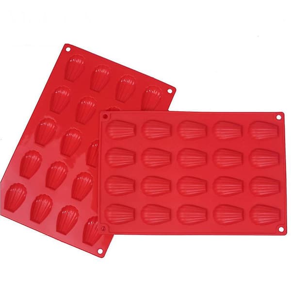 Multicavity Gourmet Mini-skalform Cav Rød, Silikone, 20 hulrum