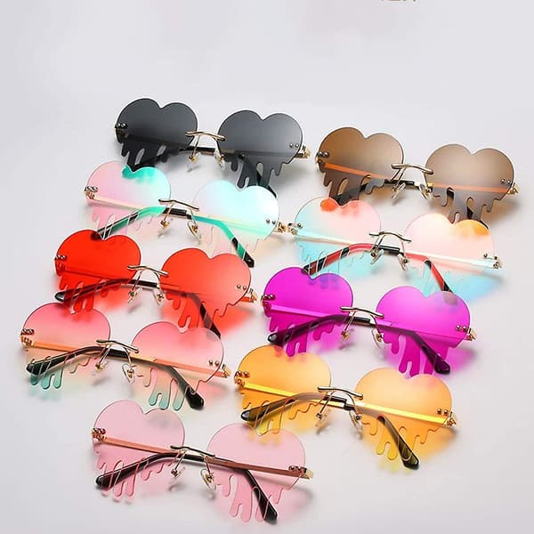 1 Par Hjerteformede Solbriller Chic Solbriller Dejligt Brille Tilbehør
