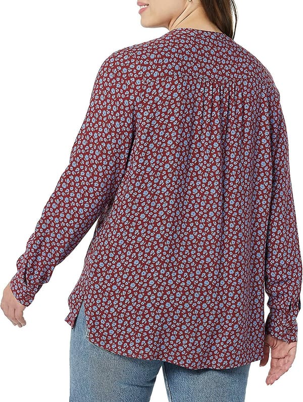 Kvinnors långärmade vävda blus Style 6 M