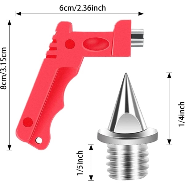 120 st 1/4 tums rostfria spikskruvar och terrängspikar - utbytesspikar för löparskor för korta distanser