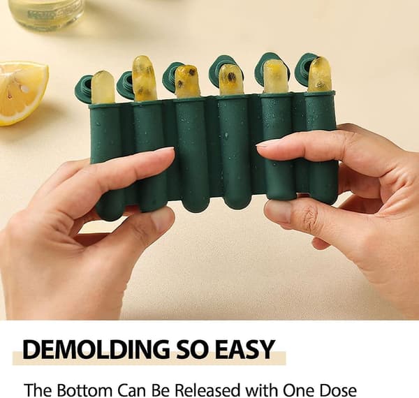 Silikone Mini Isterningeforme, Forme Med Låg, Smalle Og Lange, Let At Trykke Ud Og