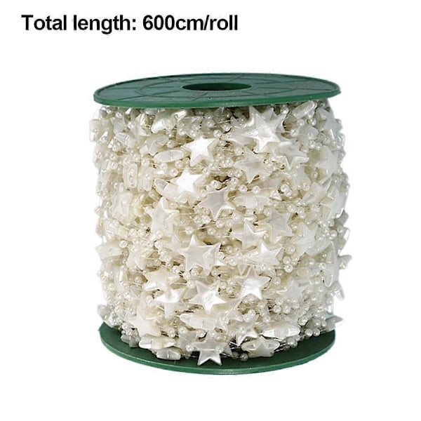 Juletræsperler Kunstige perler Perlekæde Perlebesatte kanter til bryllup Jul og ferie DIY forsyninger style 1