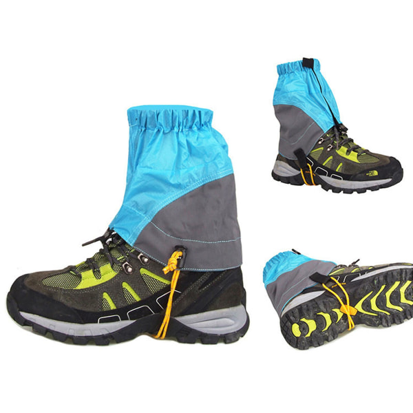 Grossistpris-lättviktsdamasker för löpning, vattentäta snödamasker för skor och stövlar, justerbara bendamasker blue