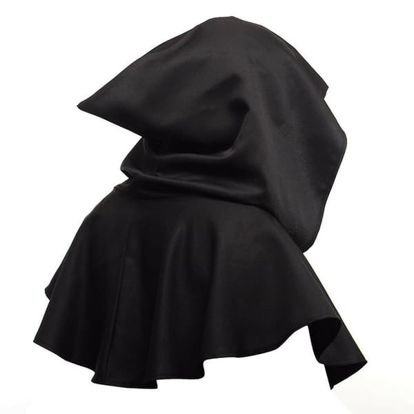 2023 Middelalderkappe Cosplay med Hette for Menn Kvinner Kostyme Kappe Hette Poncho black