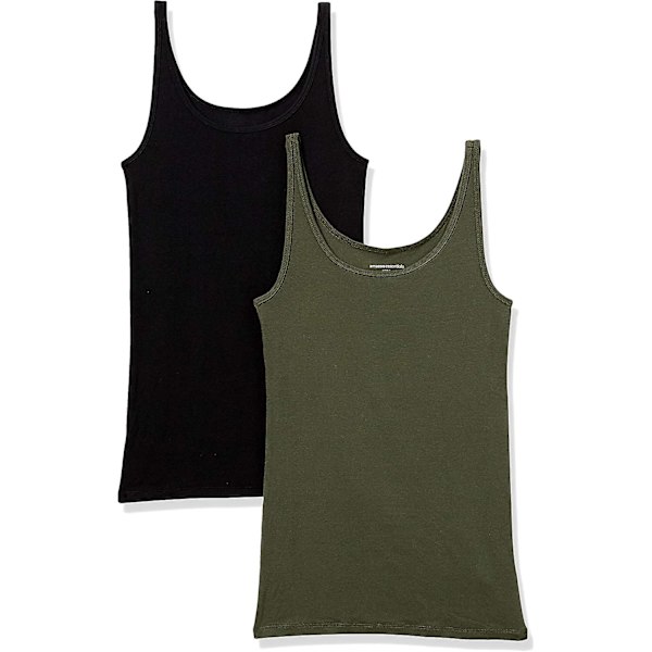 Slim-fit tanktopp med tynne stropper for kvinner, 2-pakning Style 7 XS
