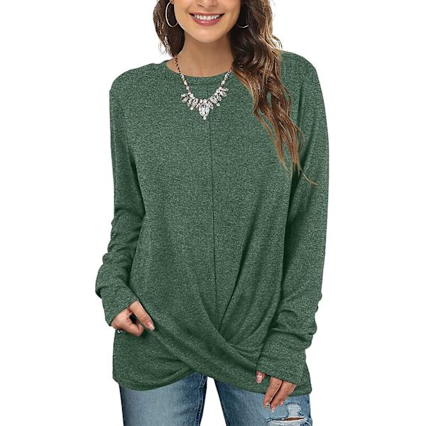Dam långärmad topp dam lös passform sweatshirt tunika