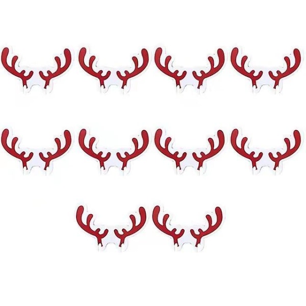 Juldekorationer för vinglas, 10 st, 50 st, 100 st Red antlers 10pcs