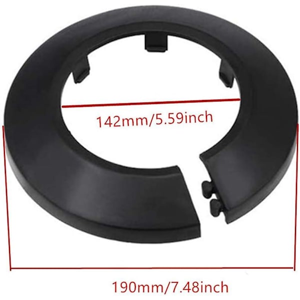 4 kpl Seinälaipan ulkohalkaisija Laippa Helppo asennus Muovinen patterin peitelevy Vesiputken viemärilinjan suojus Kaulus Seinäputken suojus Koristelu Pi Black 110mm