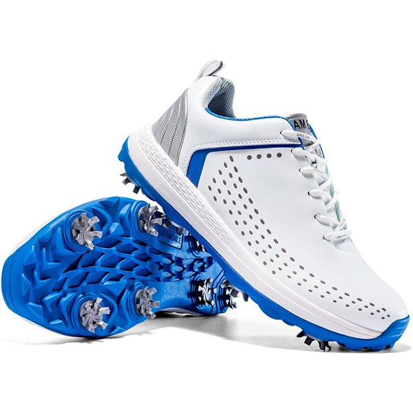 Herr Golf Tränare, Vattentäta Golfsko Utomhus Golf Sport Träningssneakers med 8 Spikar för Golfare blue EU41