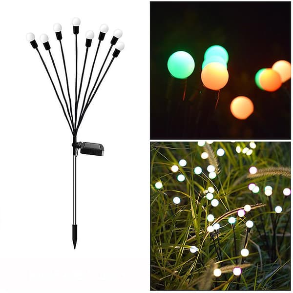 Solcellehavelamper - 2 pak Led Solcelle Sankt Hans Orm Lys Colorful 8 head