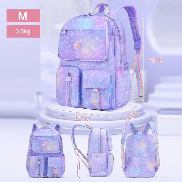 Barnens Ryggsäck Skolväska Flickor Pojkar Skolväska Skolväska Skolväska För Student Utomhus Resa Skola Dagryggsäckar Vattentät Polyester Galaxy P
