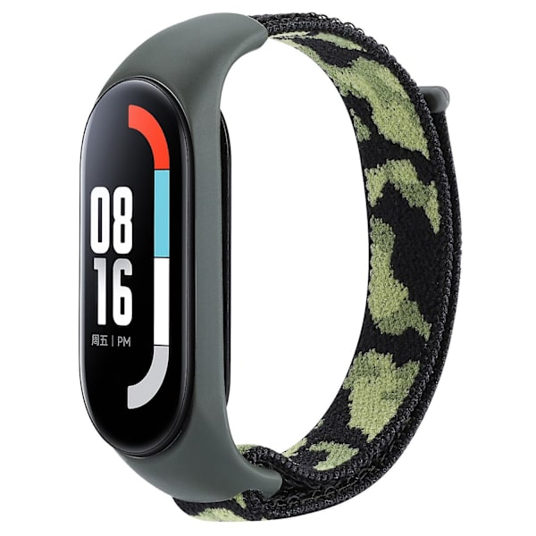 Kamouflage Nylon Justerbar Klockarmband För Xiaomi Mi Band 5/6/7 Army Green