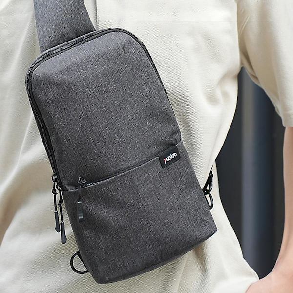 Vattentät polyester crossbody-väska för män, bröstväska, axelväska för resor, sport, dagligt bruk
