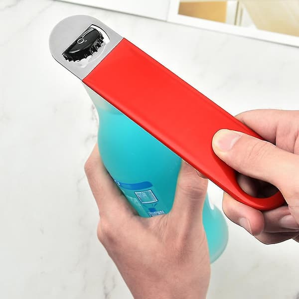 Flat Flaskeåpner - Flaskeåpner For Bartender - Ølflaskeåpner - Vinyl Red
