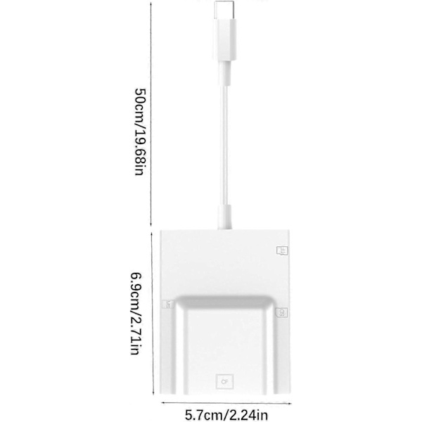 Kamerakortläsare | USB C-kortläsare | Typ C-kortläsare | 4-i-1 Typ C till