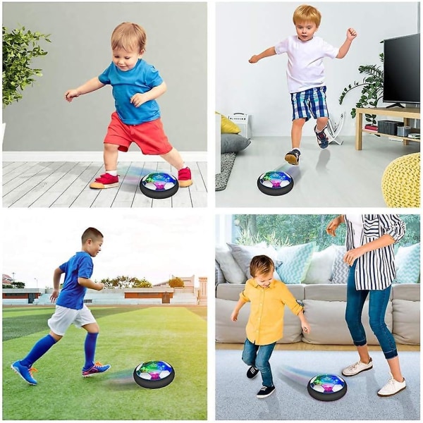 Air Power Soccer, Ladattava jalkapallo lasten lelu LED-valolla, Hover Soccer Ball jalkapallopelit syntymäpäivälahja pojille tytöille pelit sisällä ja ulkona