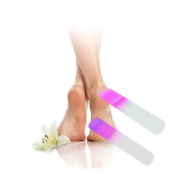 2 stk. Glasfodfil Pedicure Rasp Død Hud Fjerner Hård Hud Knyster Grov Hård Hud Fjerner style 3
