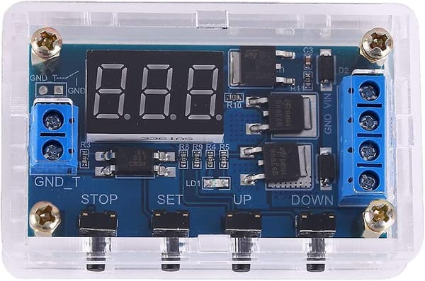 Timer Delay Relay Dc 5v 12v 24v På Av Timer Modul Trigger Cycle Dual Mos Delay Control Board Med Digital Tube Display Och Skyddande Skal För Smar
